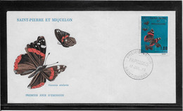 Thème Papillons - St Pierre Et Miquelon - Enveloppe - TB - Butterflies