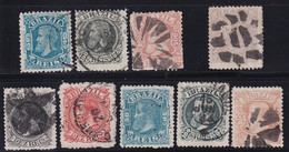 BRASIL - 1881/1883 - YVERT N°48/50+51/54+56+58 OBLITERES - COTE = 272 EUROS - - Used Stamps