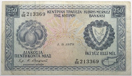 Chypre - 250 Mils - 1979 - PICK 41c.5 - TB+ - Cyprus