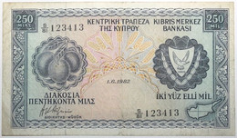 Chypre - 250 Mils - 1982 - PICK 41c.8 - TTB - Cyprus