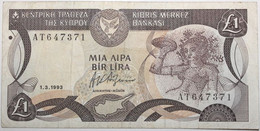 Chypre - 1 Pound - 1993 - PICK 53c.1 - TTB+ - Cyprus