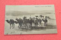 Libia Libya Cirenaica Cyrenaica Derna Una Carovana In Marcia 1912 Cartolina Militare IV Divisione Italiana - Libya