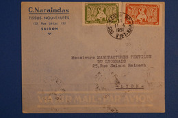 J23 INDOCHINE BELLE LETTRE 1951 SAIGON VIETNAM  POUR LYON FRANCE +AFFRANCHISSEMENT PLAISANT - Lettres & Documents