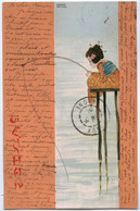 Delcampe - Illustrateur  Raphael KIRCHNER - Art Nouveau - Série GEISHA - D8/1-4 - 1900 - Kirchner, Raphael