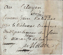 Lettre De Bagnard (texte) Louis Marcoute N°15405 Port De Rochefort Dép Charente Inférieure 1793 11 De Port - 1701-1800: Précurseurs XVIII