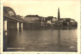 5467  - Oberösterreich , Braunau Am Inn , Brücke - Gelaufen 1933 - Braunau