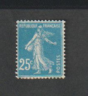 Timbres - N°140 -  25c Bleu Pâle  - Type Semeuse Fond Plein Sans Sol - 1907  - Neuf  Avec  Charnière - ** - Otros & Sin Clasificación