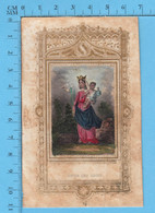 Religion - RARE - Chromo A La Main , Pré-1900, Reine Des Anges, Holy Card, Image Pieuse, Gold Print - Images Religieuses