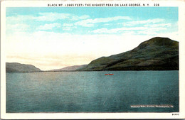 New York Lake George Showing Black Mountain Curteich - Lake George