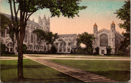 Michigan Ann Arbor The Law Quadrangle University Of Michigan Handcolored Albertype - Ann Arbor