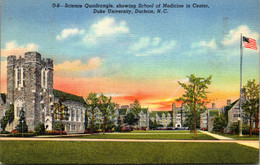 North Carolina Durham Science Quadrangle Showing School Of Medicine In Center Duke University Curteich - Durham