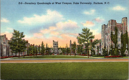 North Carolina Durham Dormitory Quadrangle At West Campus Duke University Curteich - Durham