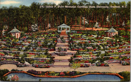 North Carolina Durham Sarah P Duke Memorial Gardens Duke University 1943 Curteich - Durham