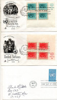 J405  1995  3 FDC Sur Nations Unies - 1991-2000