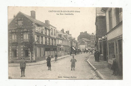 Cp,60 , CREVECOEUR LE GRAND , La Rue GAMBETTA , écrite 1916 - Crevecoeur Le Grand