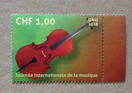 Ge18-01 : Nations-Unies (Genève / 1er Octobre Journée Internationale De La Musique - Violoncelle - Unused Stamps