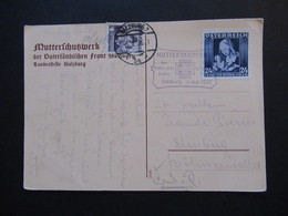 Österreich 1936 Muttertag Nr. 627 SST Mutterschutzwerk FDC Künstler AK Mein Kind Mit Einem Gedicht. In Die CSR Gesendet - Cartas & Documentos