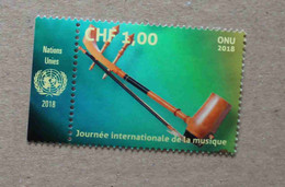 Ge18-01 : Nations-Unies (Genève / 1er Octobre Journée Internationale De La Musique - Ravanastron - Unused Stamps