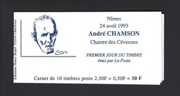 CARNET PRIVE HOMMAGE ANDRE CHAMSON NIMES - Sonstige & Ohne Zuordnung