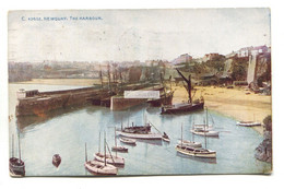 Newquay - The Harbour - 1934 Used Cornwall Postcard - Newquay