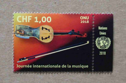 Ge18-01 : Nations-Unies (Genève / 1er Octobre Journée Internationale De La Musique - Kobyz - Unused Stamps