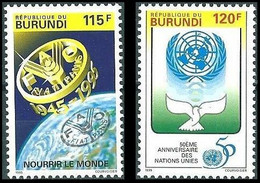 1057/1058** - FAO & -  50e Anniversaire Des Nations Unies / 50e Verjaadag Van De Verenigde Naties - BURUNDI - Unused Stamps