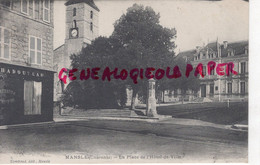 16- MANSLE - LA PLACE DE L' HOTEL DE VILLE - EDITEUR COMBAUD - MAGASIN VETEMENTS CHADOUTEAU-CHARENTE - Mansle