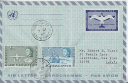 BAT, Aérogramme Des N.U. Obl. Signy Is. Le 7 DE 64 Sur TP N° 5 (Monoplan), 6 (J. Biscoe) - Storia Postale