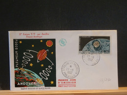 93/271  FDC   1962 1° LIAISON T.V. FRANCE-AMERIQUE - Cartas & Documentos