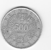 500 Shilling Autriche 1982 500ème Anniversaire Imprimerie TB+ - Austria