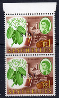 British Indian Ocean Territory BIOT 1968 Definitives 1r Pair, MISSING DOT After 'I' (bottom Stamp), MNH, SG 10a (A) - Britisches Territorium Im Indischen Ozean