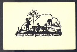 A.M. Schwindt: Muss I Denn Muss I Denn... / Postcard Not Circulated - Silhouettes