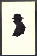 Silhouette Of A Man With A Hat / Long Line Postcard Not Circulated - Silhouettes