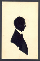 Silhouette Of A Man / Visible Damage In Upper Corner Of Postcard / Postcard Not Circulated - Silhouettes