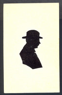 Silhouette Of Man With Hat / Long Line Postcard Not Circulated - Silhouettes