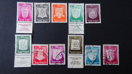 Israel - 1965-67 - Mi: 322,323,325-9,331,333-5 - Look Scan - Used Stamps (with Tabs)