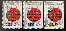 Guinée Guinea 2008 Mi. 6186 / 6188 Surchargé Overprint Année Internationale De La Pomme De Terre FAO Food UN 3 Val. - Tegen De Honger