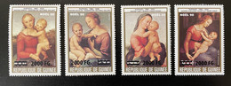 Guinée Guinea 2009 Mi. 6722/5 Surchargé Overprint Christmas Noël 90 Raphaël Weihnachten Tableau Art Kunst - Navidad