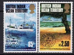 British Indian Ocean Territory BIOT 1974 Nordvaer Travelling PO Set Of 2, MNH, SG 56/7 (A) - British Indian Ocean Territory (BIOT)