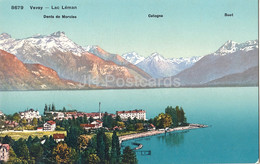 Vevey - Lac Leman - Dents De Morcles - Catogne - Buet - 8679 - Old Postcard - Switzerland - Unused - Morcles