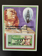 Guinée Guinea 2008 Mi. Bl. 1647 Surchargé Overprint Ferdinand Von Zeppelin 170è Anniversaire 170th Anniversary - Zeppelin