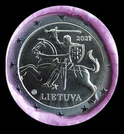 2 EURO Münze 2021Lithuania,Litauen Pherd UNC From Roll - Litauen