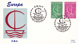 B01-305 1389 1390 FDC P194d Europa Gregor Josef Bender 24-09-1966 Gent - 1981-1990