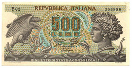 Italia - 500 Lire 1966 Aretusa     ---- - 500 Liras