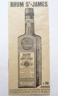 PUB JANVIER 1914 RHUM DES PLANTATIONS SAINT-JAMES ANTILLES LAMBERT SAINT PIERRE MARTINIQUE - Andere & Zonder Classificatie