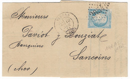 TIMBRES N° 60/1;  LETTRE  ; GRANDE CASSURE ;146 A2/  2 ème état BON CENTRAGE  RARE TB - 1871-1875 Ceres