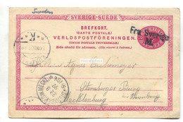 Sweden - Postal Stationery 10 Ore - Used In 1897 - Interi Postali