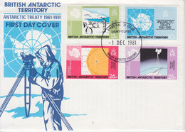 BAT, FDC (Antarctic Treaty 61-81) Obl. Signy Is. Le 1 DE 81 Sur TP N° 101 à 104 - FDC