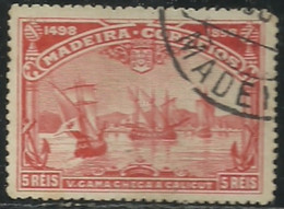 Portugal Madeira 1898 Vasco Da Gama 4º Cent Descoberta Caminho Maritimo Para A India Cancel - Other & Unclassified