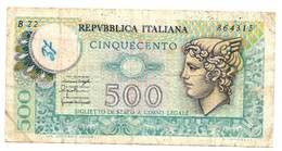 Italia - 500 Lire 1976 Mercurio     ---- - 500 Liras